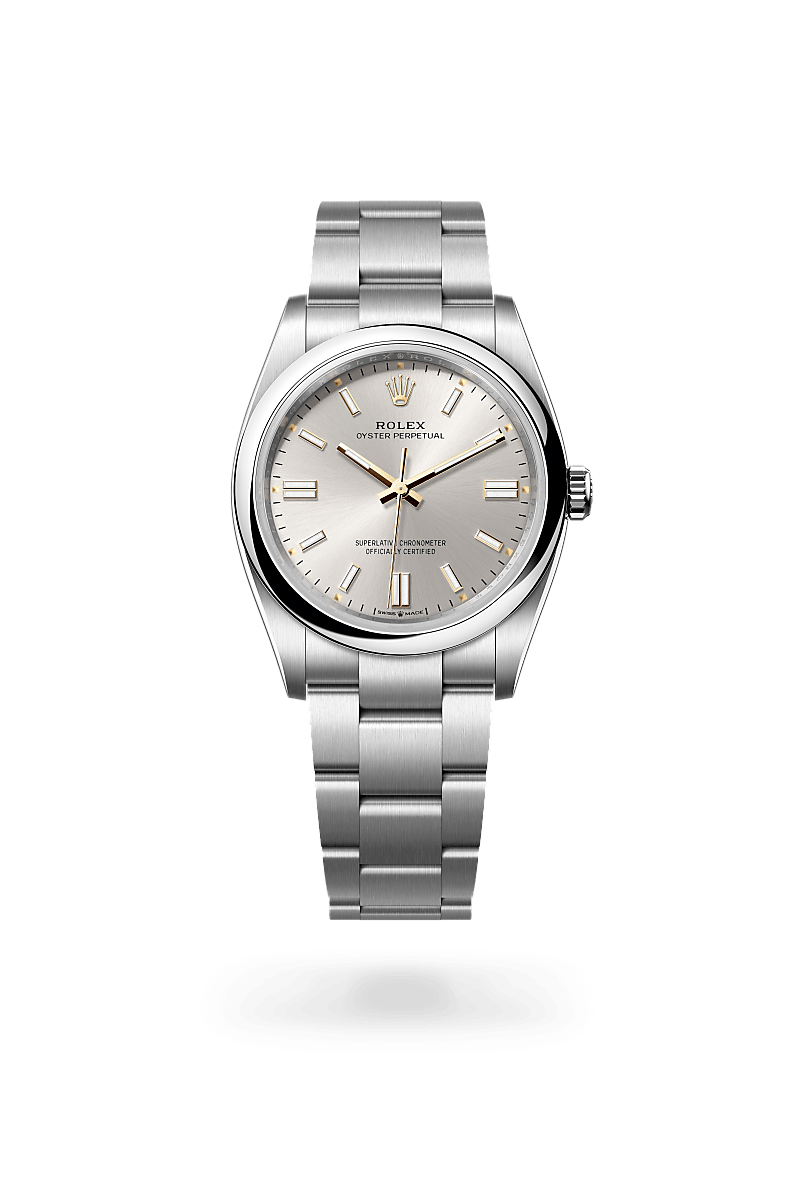 Rolex oyster perpetual in Oystersteel, M126000-0001* - Watches of Switzerland
