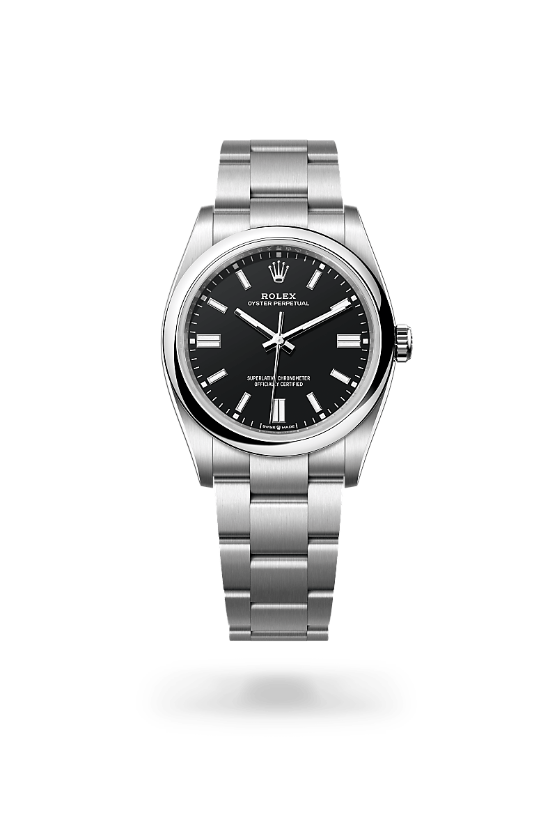 Rolex oyster perpetual in Oystersteel, M126000-0014* - Watches of Switzerland