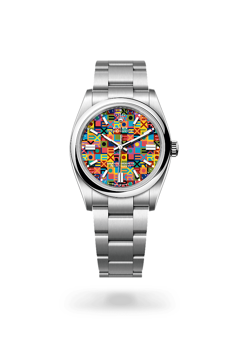 Rolex oyster perpetual in Oystersteel, M126000-0016* - Watches of Switzerland
