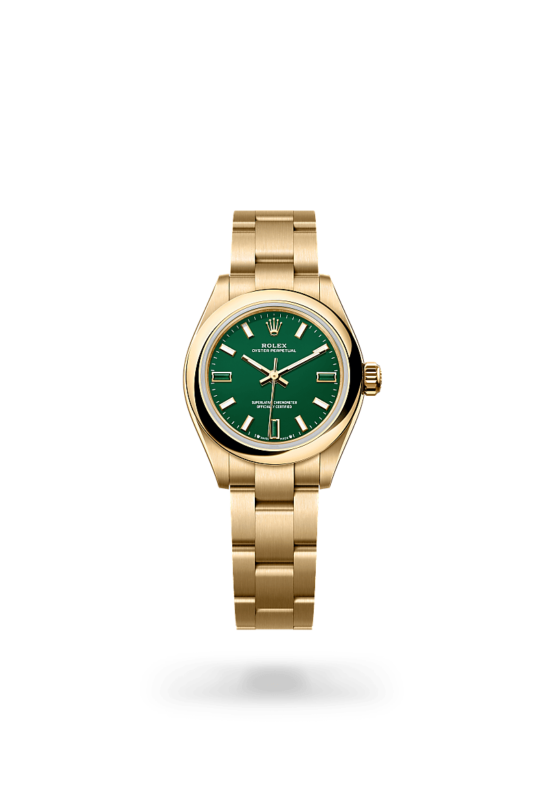 Rolex oyster perpetual in 18 ct yellow gold, M276208-0002* - Watches of Switzerland